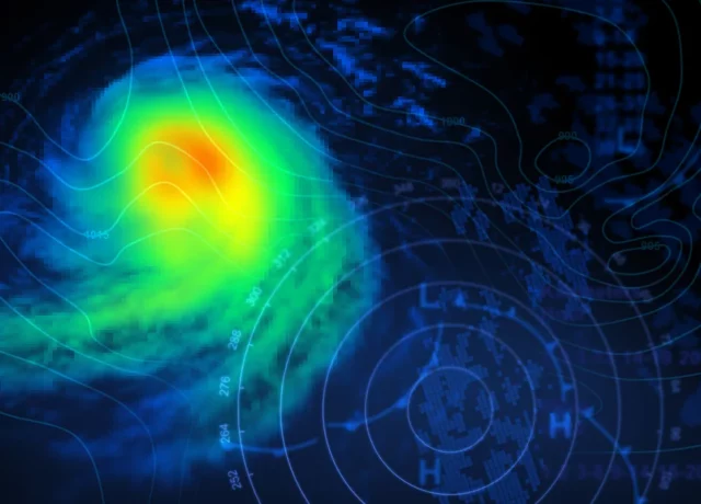 Hurricane radar image